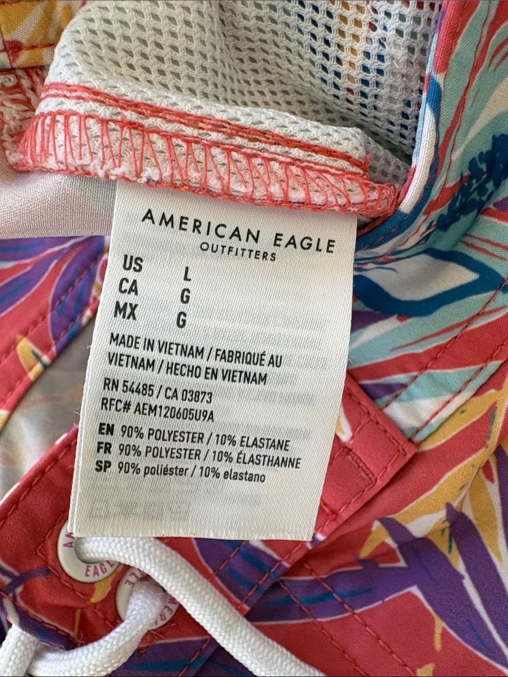 American Eagle Outfitters Tropical Floral Swim Shorts Mens Large